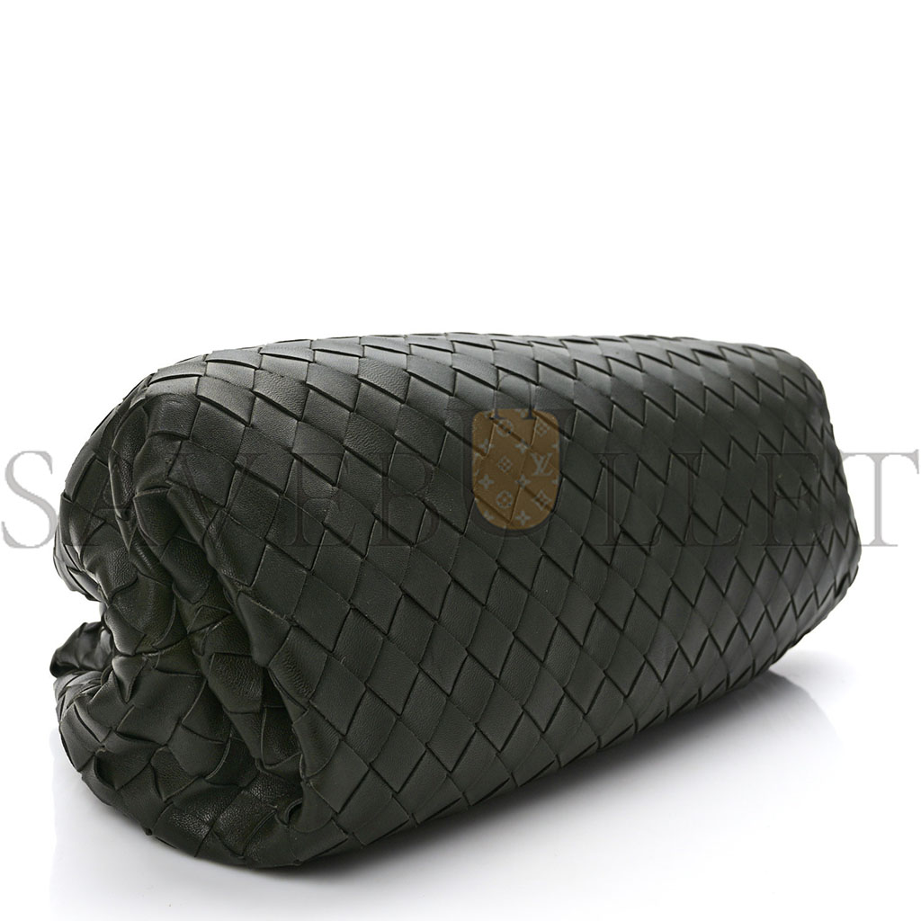 BOTTEGA VENETA NAPPA MAXI INTRECCIATO THE POUCH OVERSIZED CLUTCH CAMPING  (36*20*6cm)