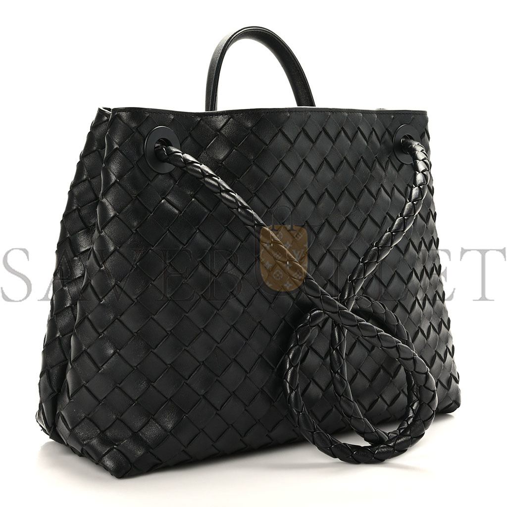 BOTTEGA VENETA NAPPA INTRECCIATO MEDIUM ANDIAMO SHOULDER BAG BLACK (32*25*11cm)