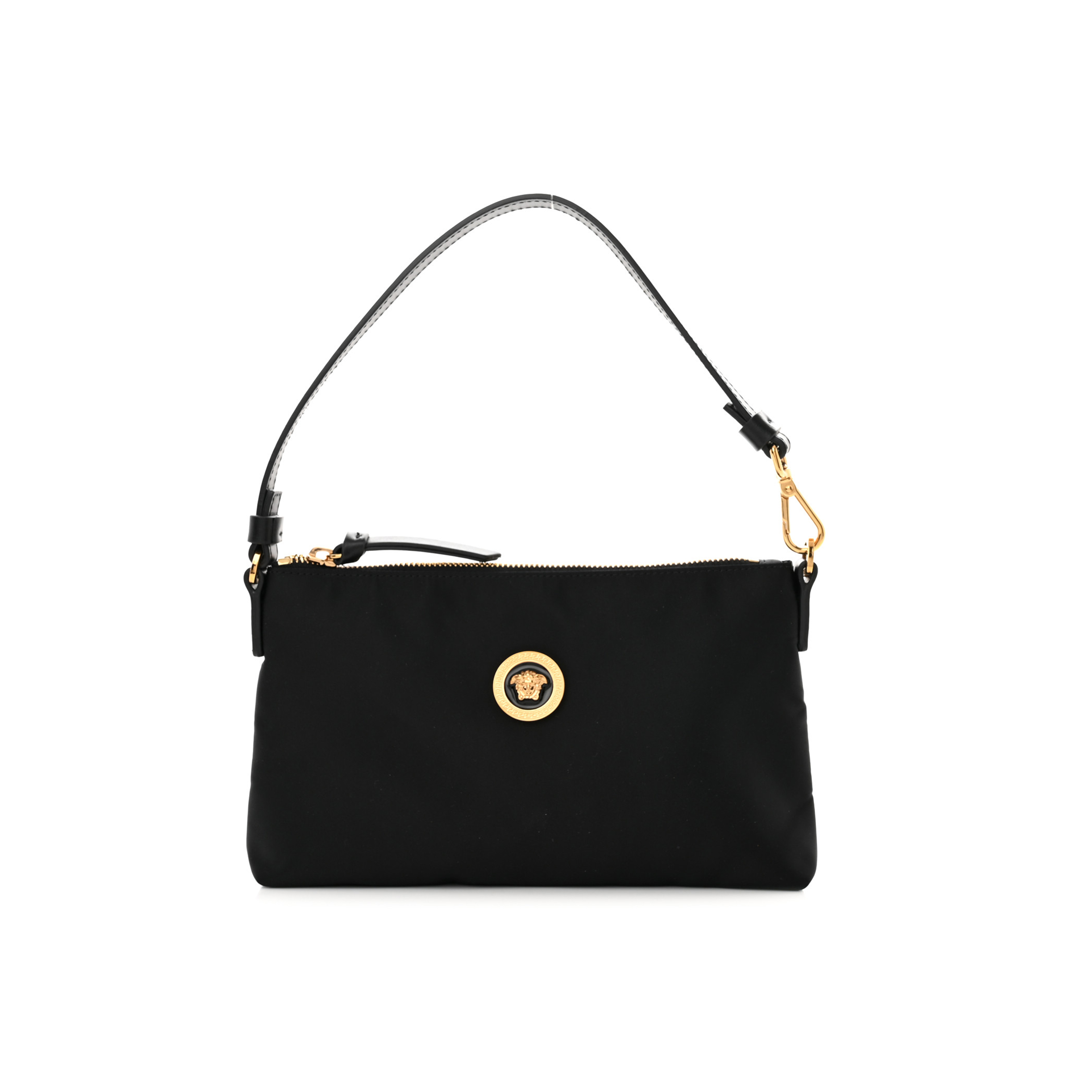 VERSACE NYLON TRIBUTE ICON FLAT POUCH BLACK (24*14*3cm)