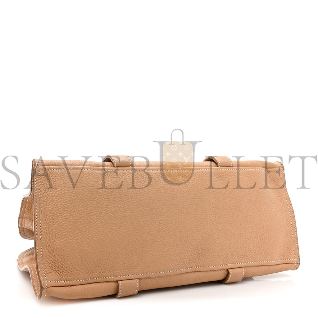 PRADA VITELLO DAINO SHOULDER BAG SUGHERO (36*25*15cm)