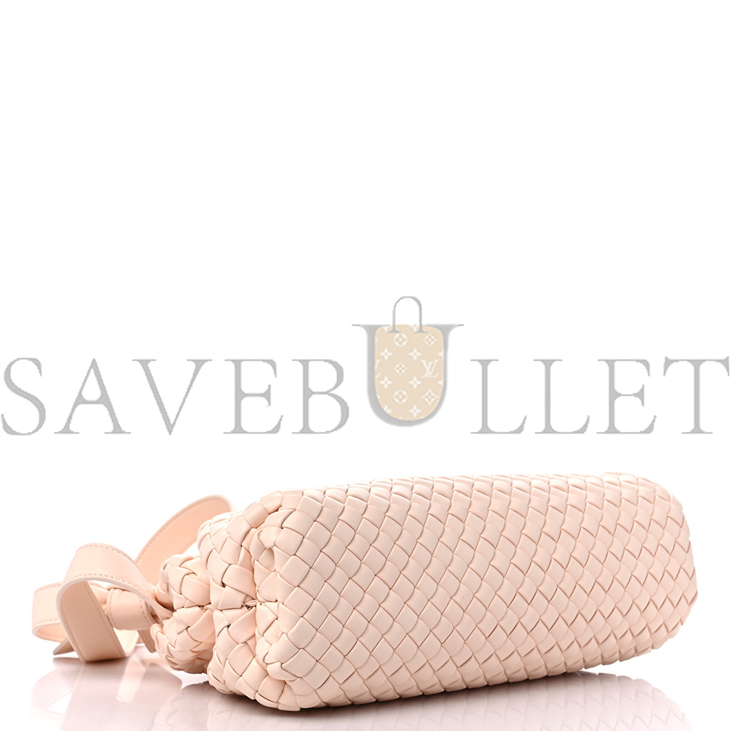 BOTTEGA VENETA NAPPA INTRECCIATO MINI TOP HANDLE SHOULDER BAG FLAMINGO  (22*17*8cm)