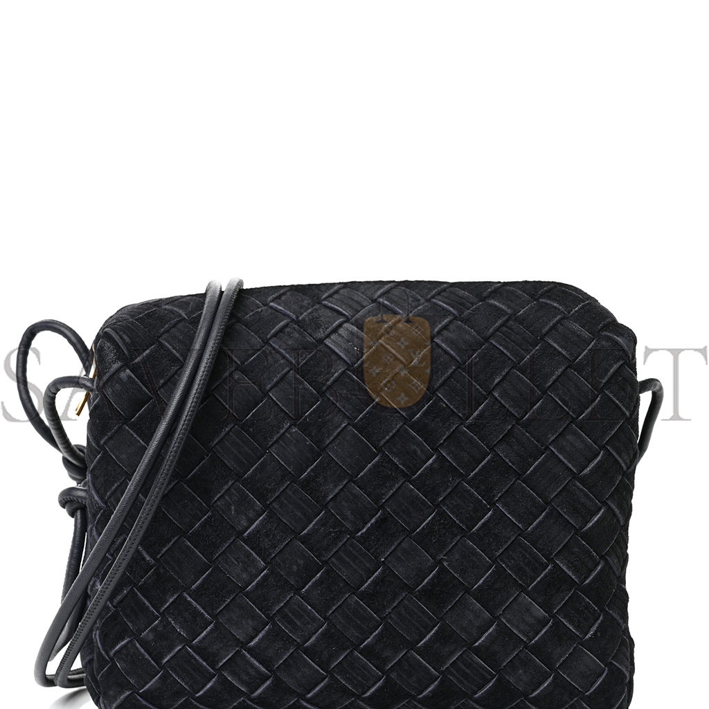 BOTTEGA VENETA SUEDE INTRECCIATO SMALL LOOP CAMERA BAG SPACE  (21*17*10cm)