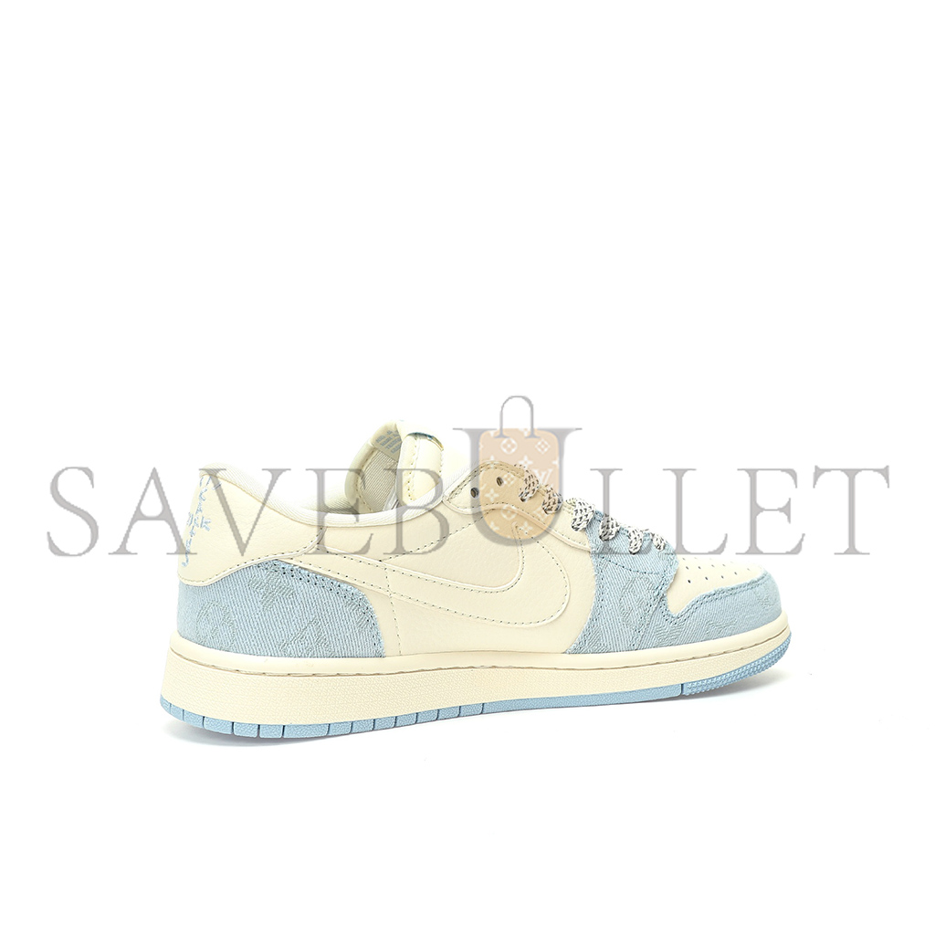 NIKE AIR JORDAN 1 LOW OG SP BEIGE LIGHT BLUE LV MONOGRAM LJ5188-003