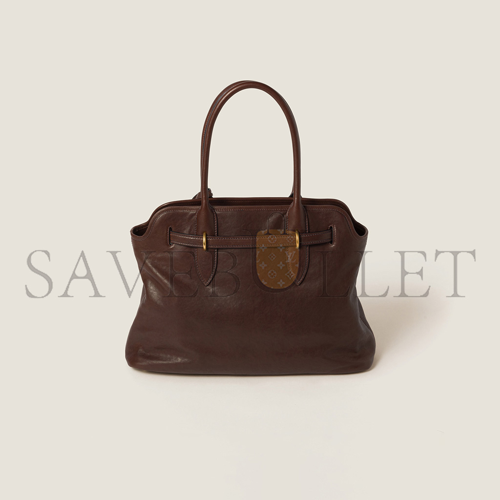 MIU MIU AVENTURE NAPPA LEATHER BAG 5BG291 (39*24*13cm)