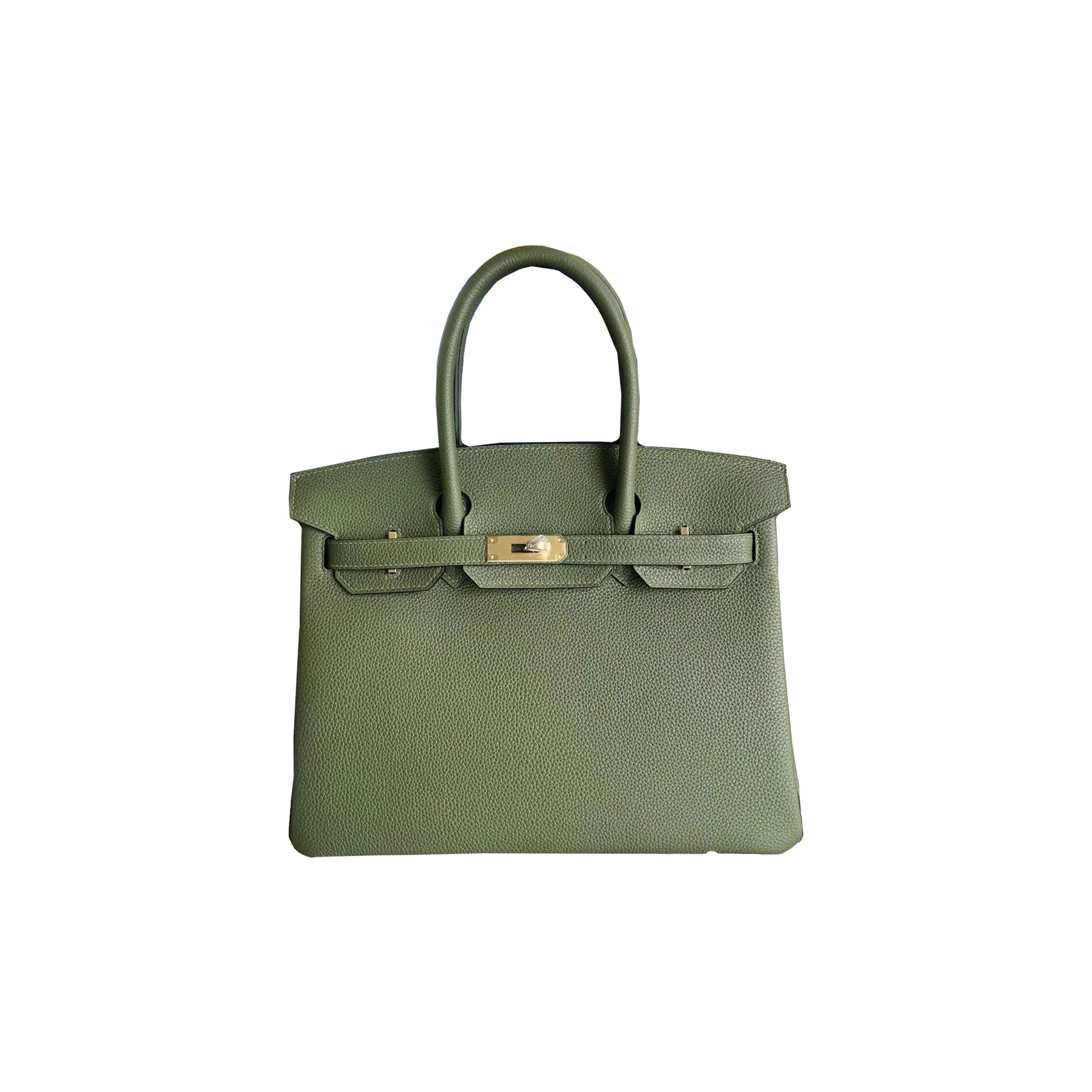 HERMES BIRKIN 30 TOGO LEATHER AVOCADO GREEN GOLD BUCKLE BAG H028369CC61 (30*23*15cm)