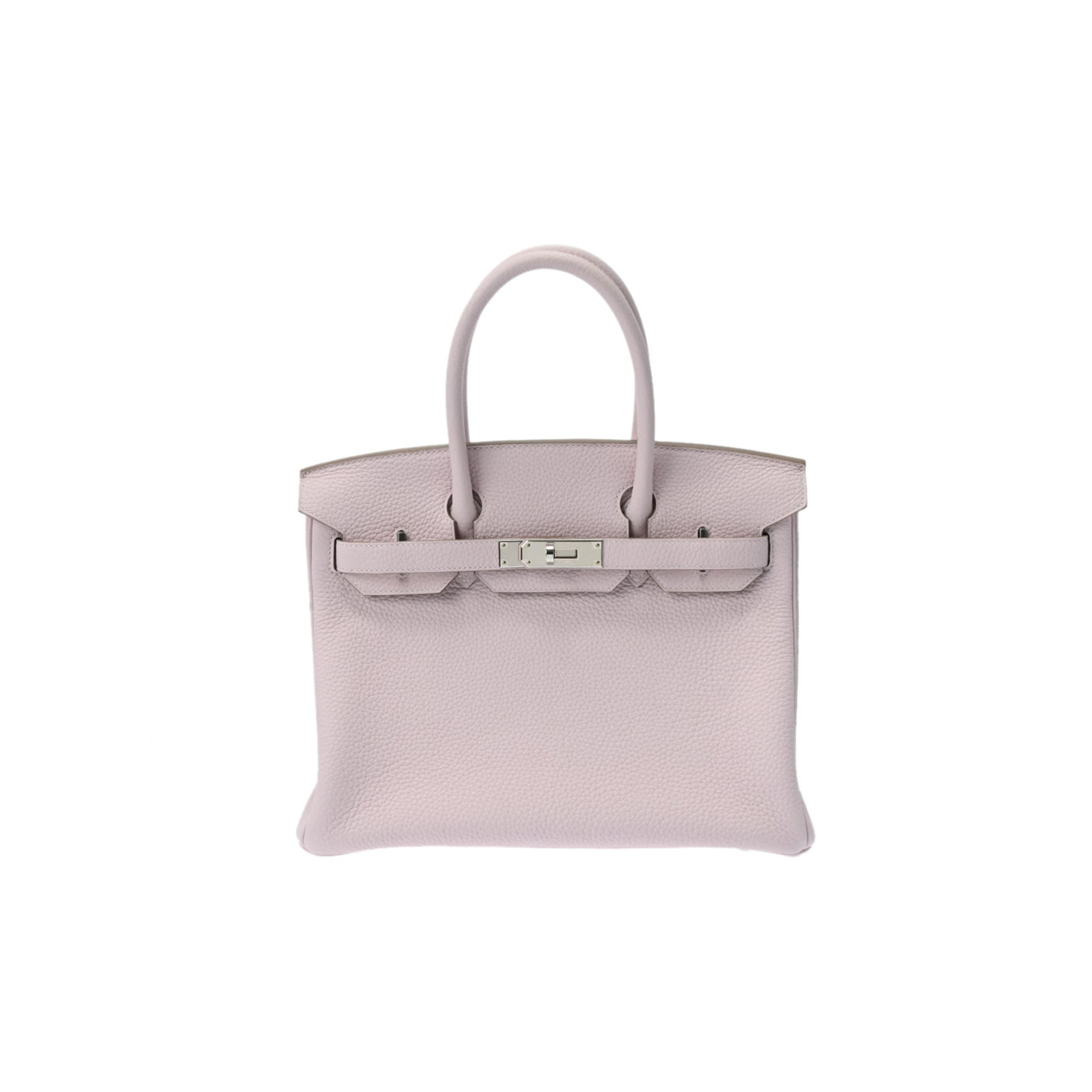 HERMES BARKIN 30 TOGO LEATHER PINK SILVER BUCKLE BAG 550321 (30*23*15cm)