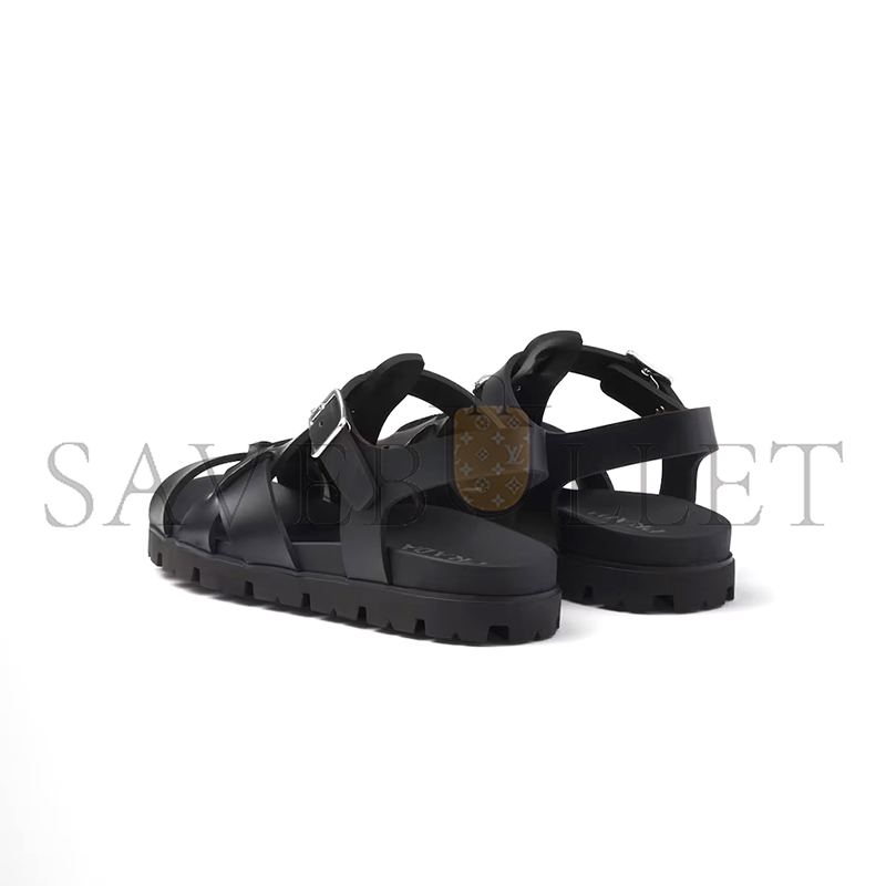 PRADA CRISSCROSS RUBBER SANDALS 2X3118