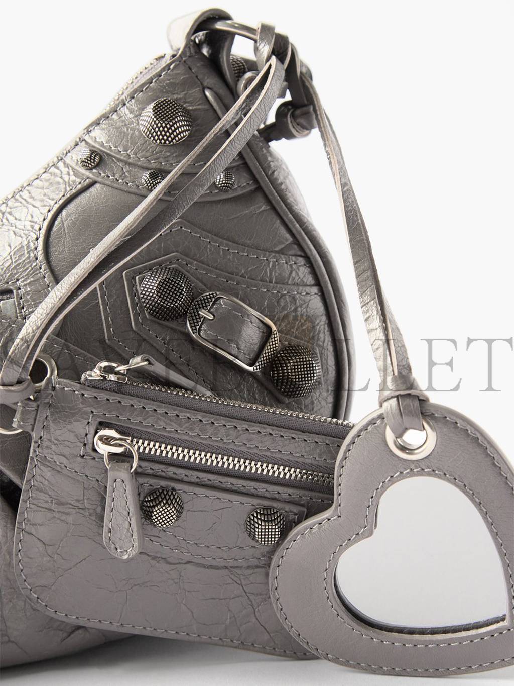 BALENCIAGA GREY CAGOLE S LEATHER SHOULDER BAG MATCHESFASHION US (33*14.7*7.8cm)