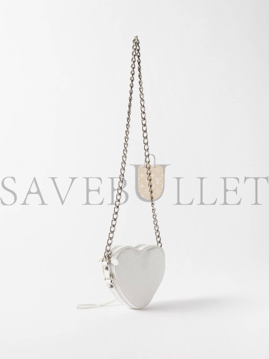 BALENCIAGA WHITE LE CAGOLE HEART MINI LEATHER CROSS-BODY BAG  MATCHESFASHION US (15.2*13.2*5cm)