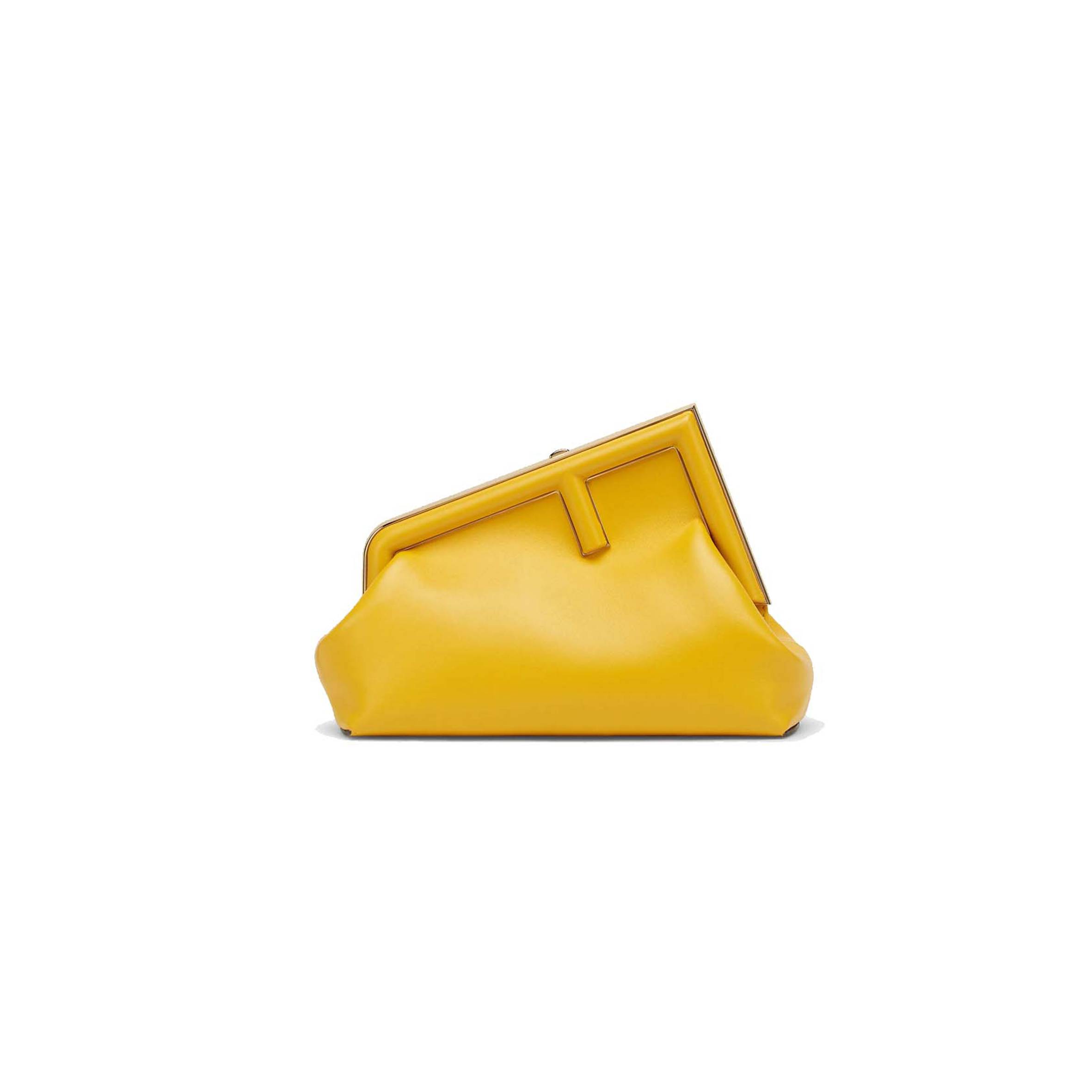 FENDI FIRST SMALL - YELLOW LEATHER BAG 8BP129ABVEF192E (26*18*9.5cm)