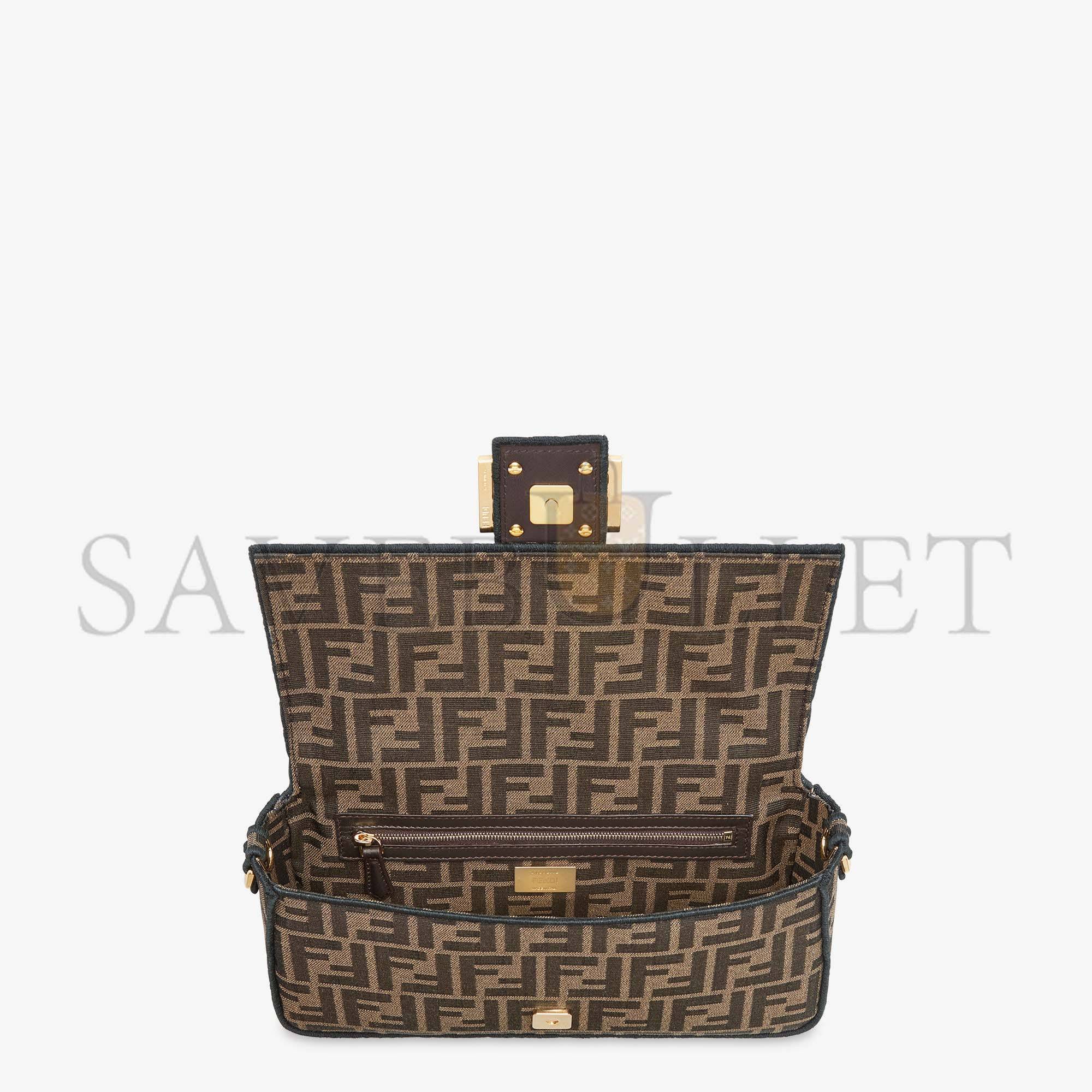 FENDI BAGUETTE - JACQUARD FF FABRIC BAG 8BR600A6V5F17U4 (27*15*6cm)