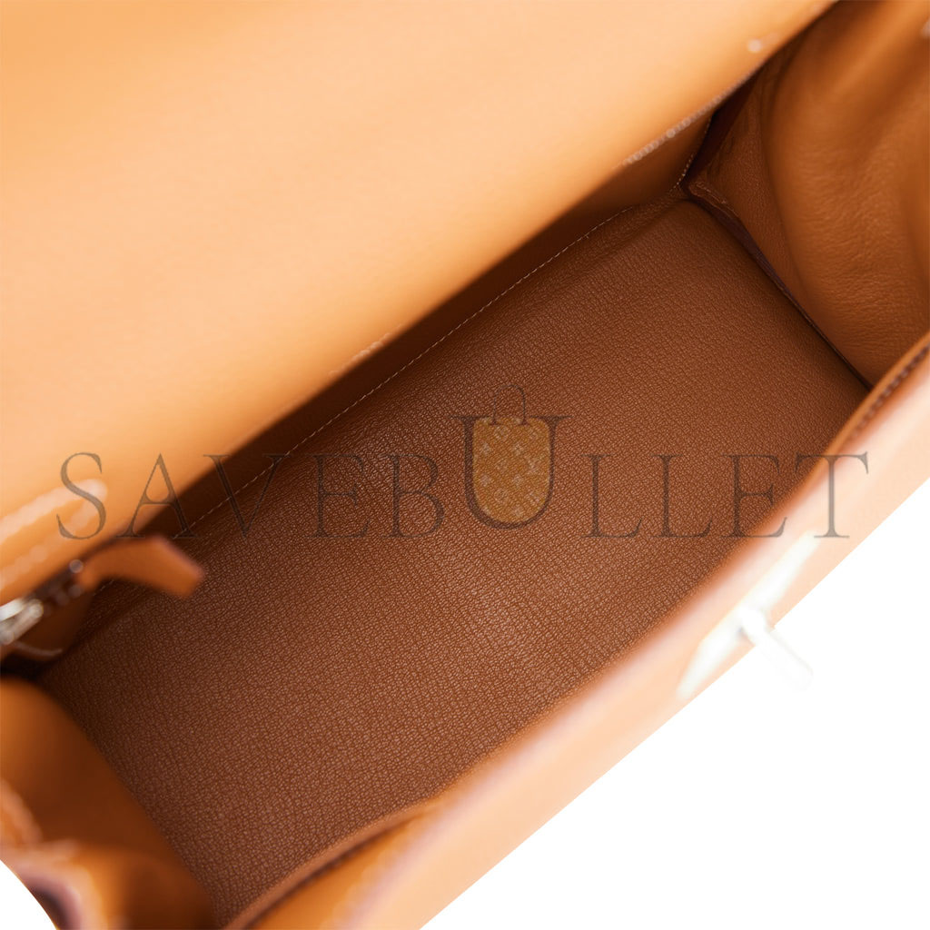 HERMES KELLY RETOURNE 28 GOLD TOGO PALLADIUM HARDWARE  (28*22*10cm)