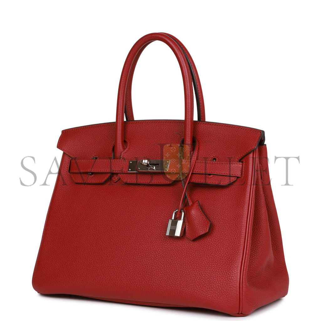 HERMES BIRKIN 30 ROUGE IMPERIAL TOGO PALLADIUM HARDWARE (30cm)