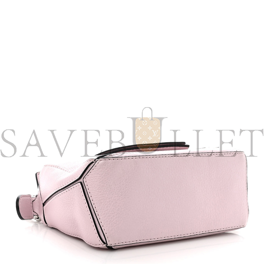 LOEWE CALFSKIN MINI PUZZLE BAG ICY PINK (18*12.5*8cm)