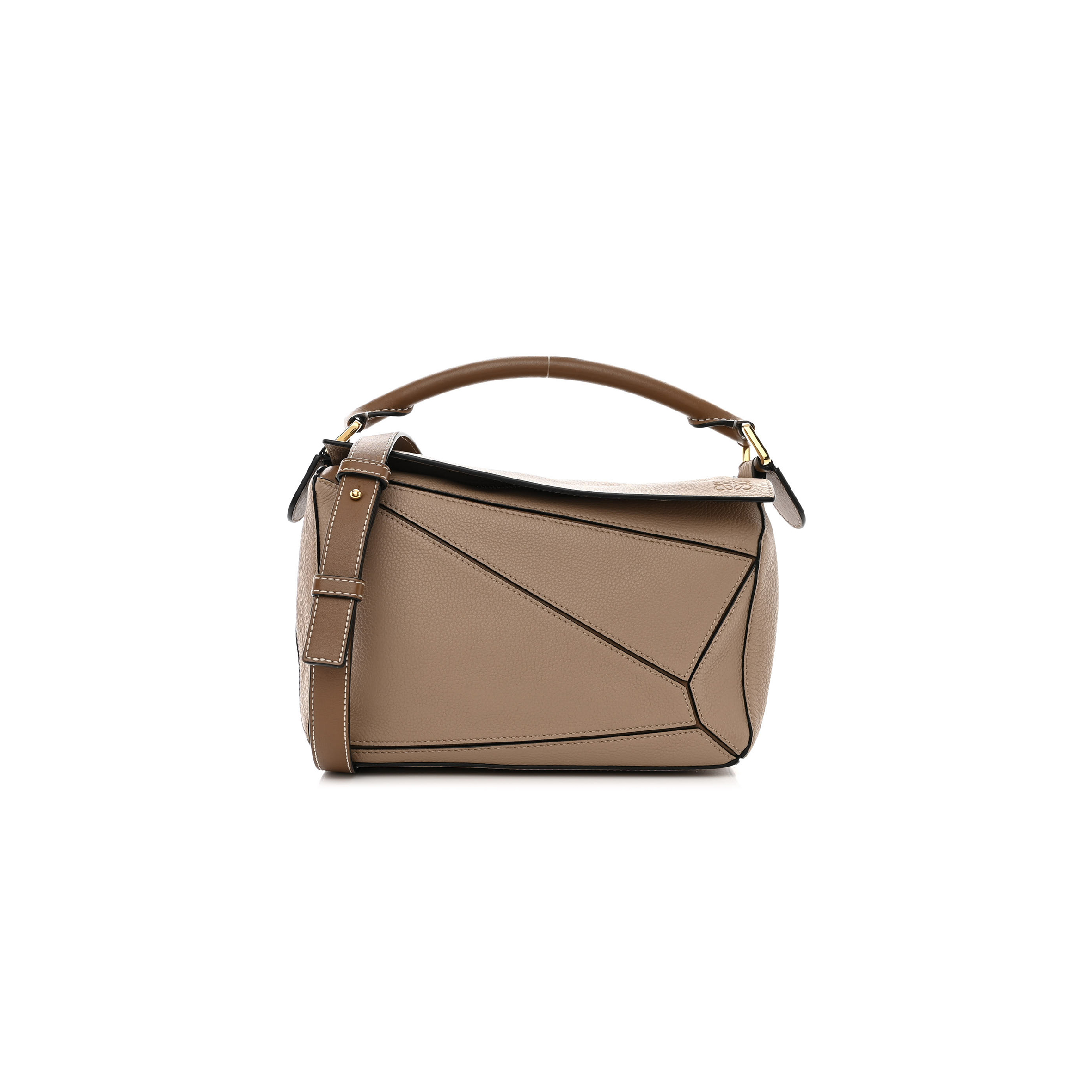 LOEWE GRAINED CALFSKIN SMALL PUZZLE BAG SAND MINK (24*16.5*10.5cm)