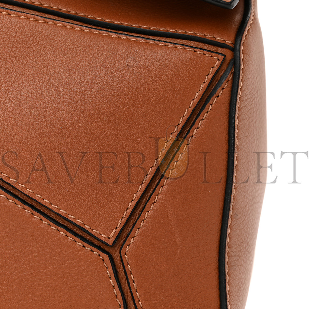 LOEWE CALFSKIN SMALL PUZZLE BAG TAN (24*16.5*10.5cm)