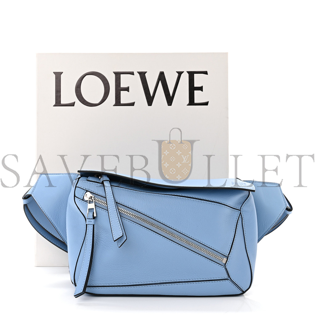 LOEWE CALFSKIN SMALL PUZZLE BUMBAG OLYMPIC BLUE (23*15*10cm)