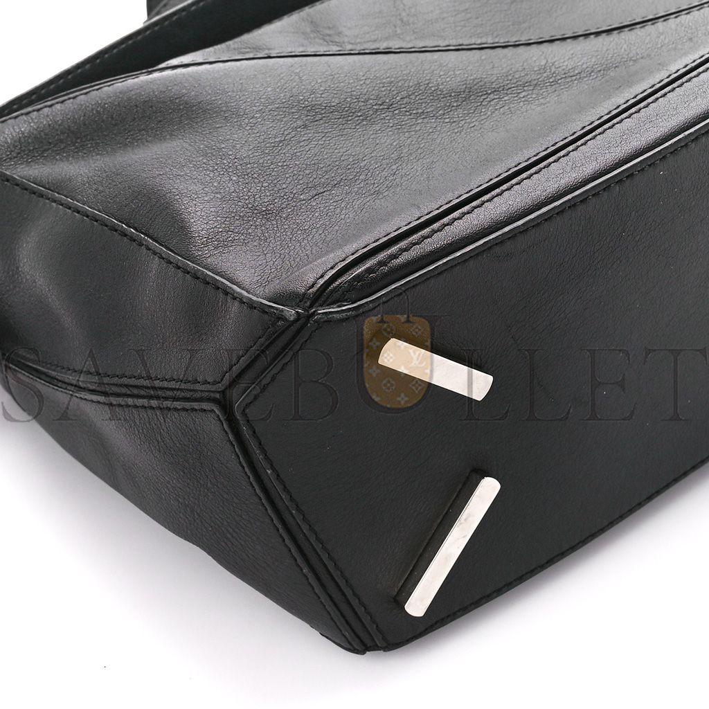 LOEWE CALFSKIN SMALL PUZZLE BAG BLACK (24*16.5*10.5cm)