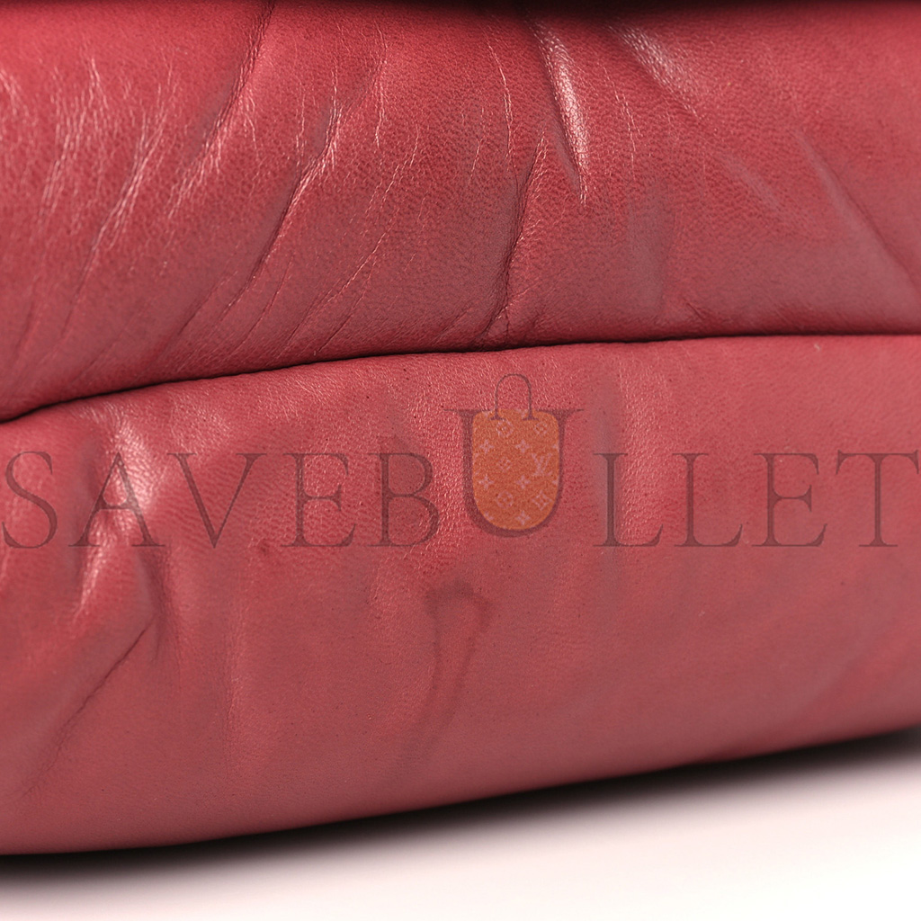 LOEWE LAMBSKIN GOYA PUFFER BAG PLUMROSE (23*18*10cm)