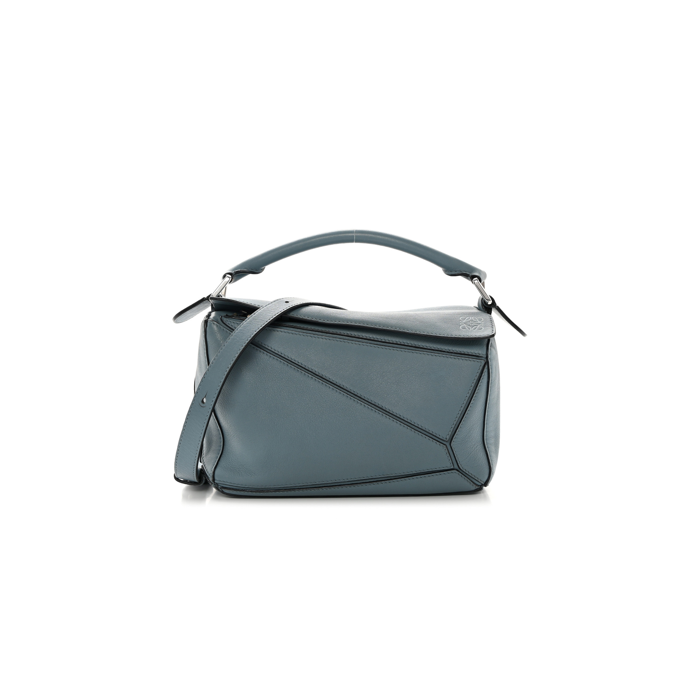 LOEWE CALFSKIN SMALL PUZZLE BAG STONE BLUE (24*16.5*10.5cm)