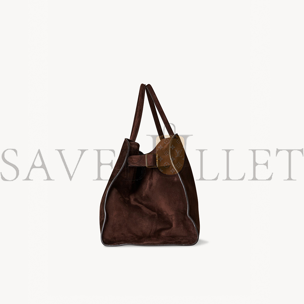 THE ROW SOFT MARGAUX 15 BAG IN SUEDE MOCHA W1255L25MOSHG (38*28*23cm)