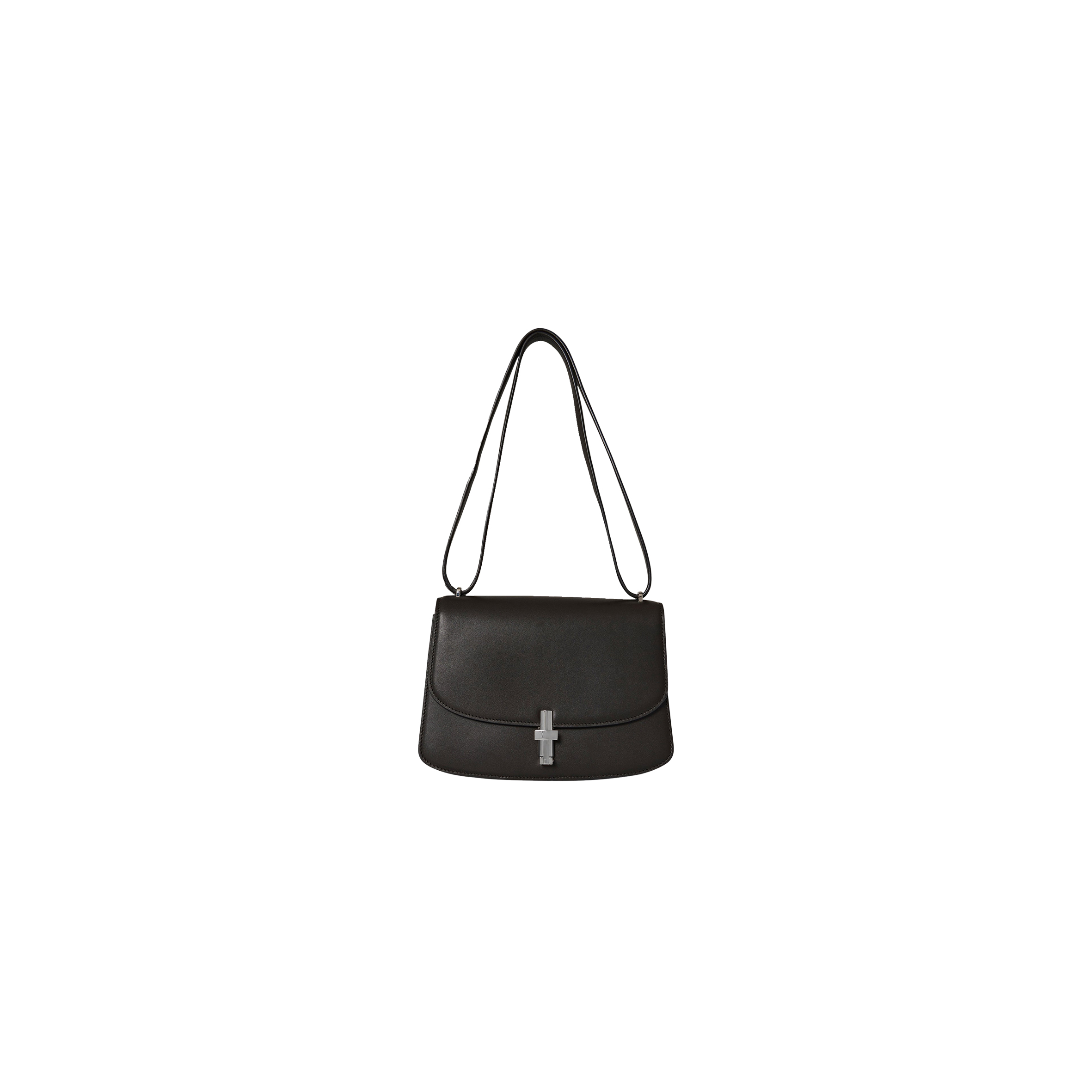 THE ROW SOFIA 8.75 SHOULDER BAG IN LEATHER BLACK W1603L60BLPL (22*15*9cm)