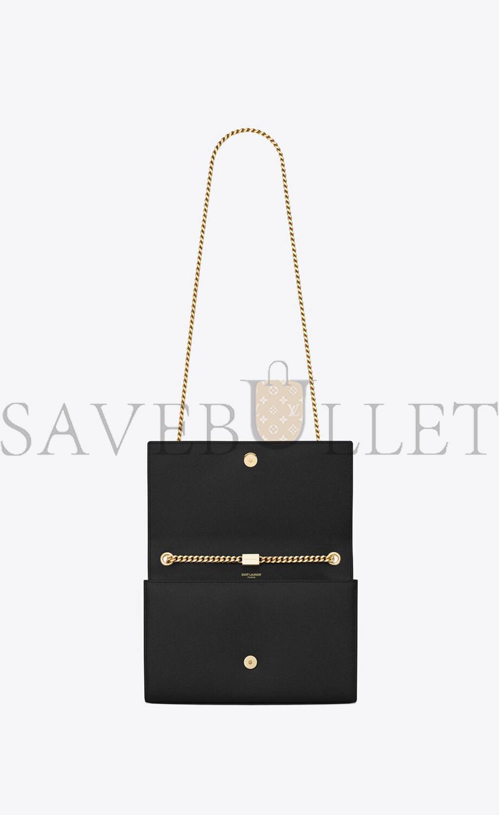 YSL KATE MEDIUM CHAIN BAG IN GRAIN DE POUDRE EMBOSSED LEATHER (24*14.5*5.5cm)