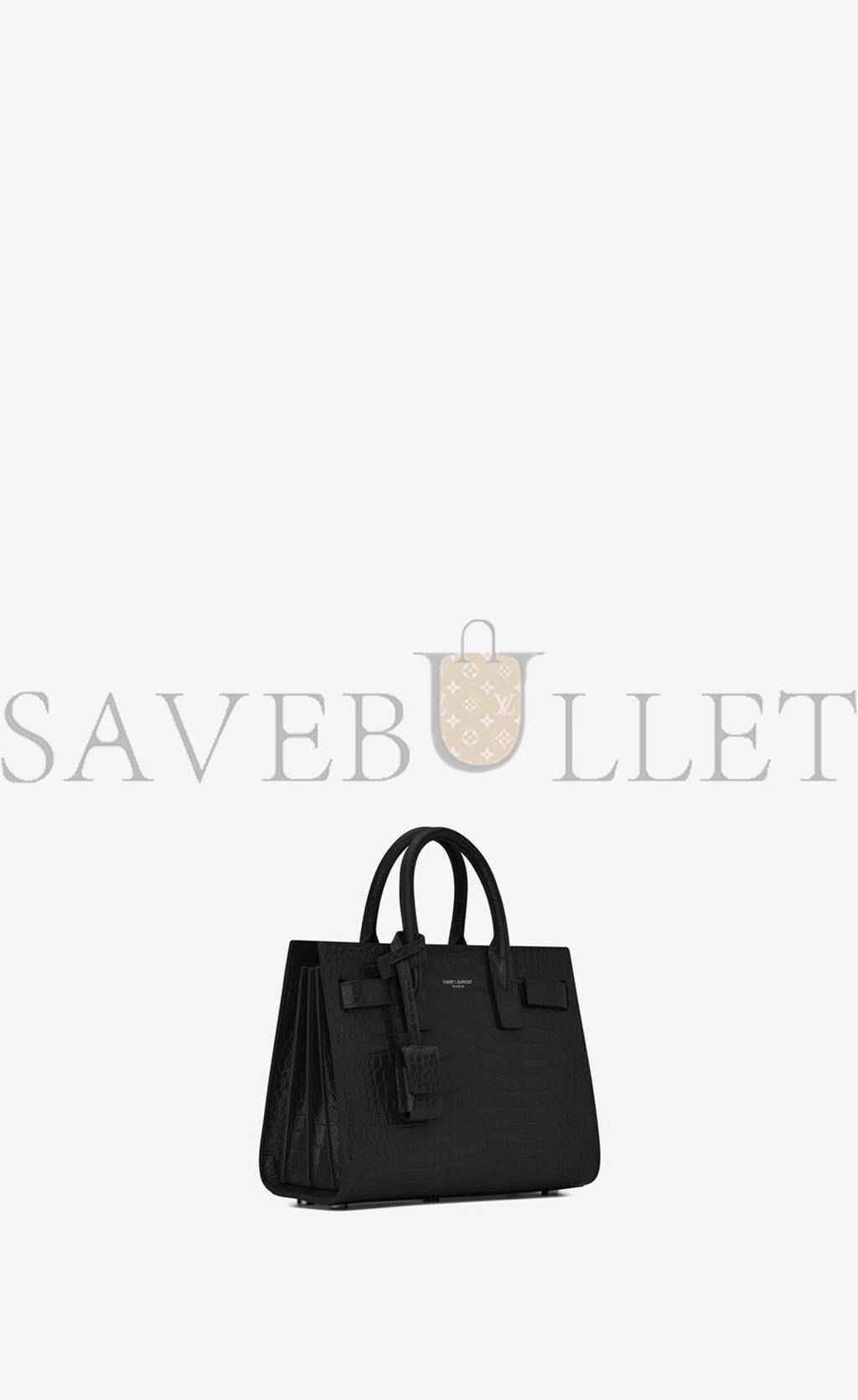 YSL SAC DE JOUR NANO IN EMBOSSED CROCODILE SHINY LEATHER 392035DND1N1000 (22*18*10.5cm)