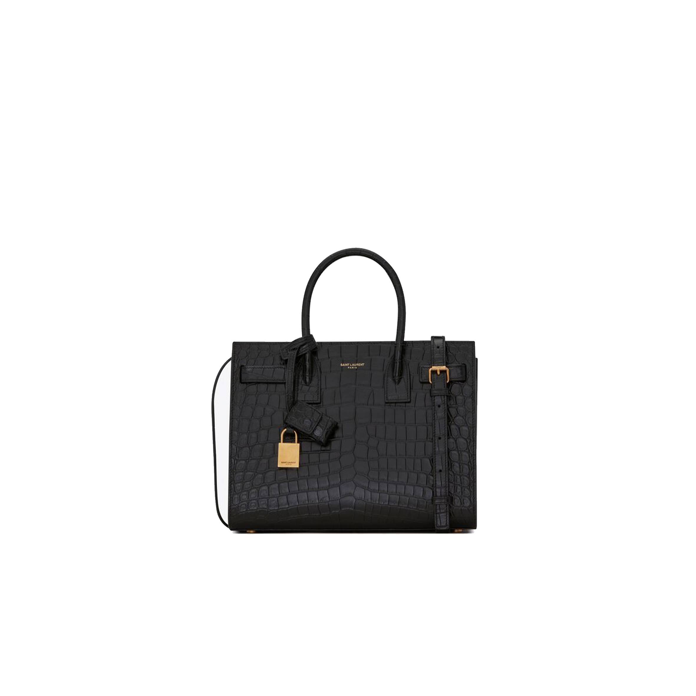 YSL SAC DE JOUR BABY IN CROCODILE-EMBOSSED MATTE LEATHER 421863DZEAW1000 (26*20.5*12.5cm)