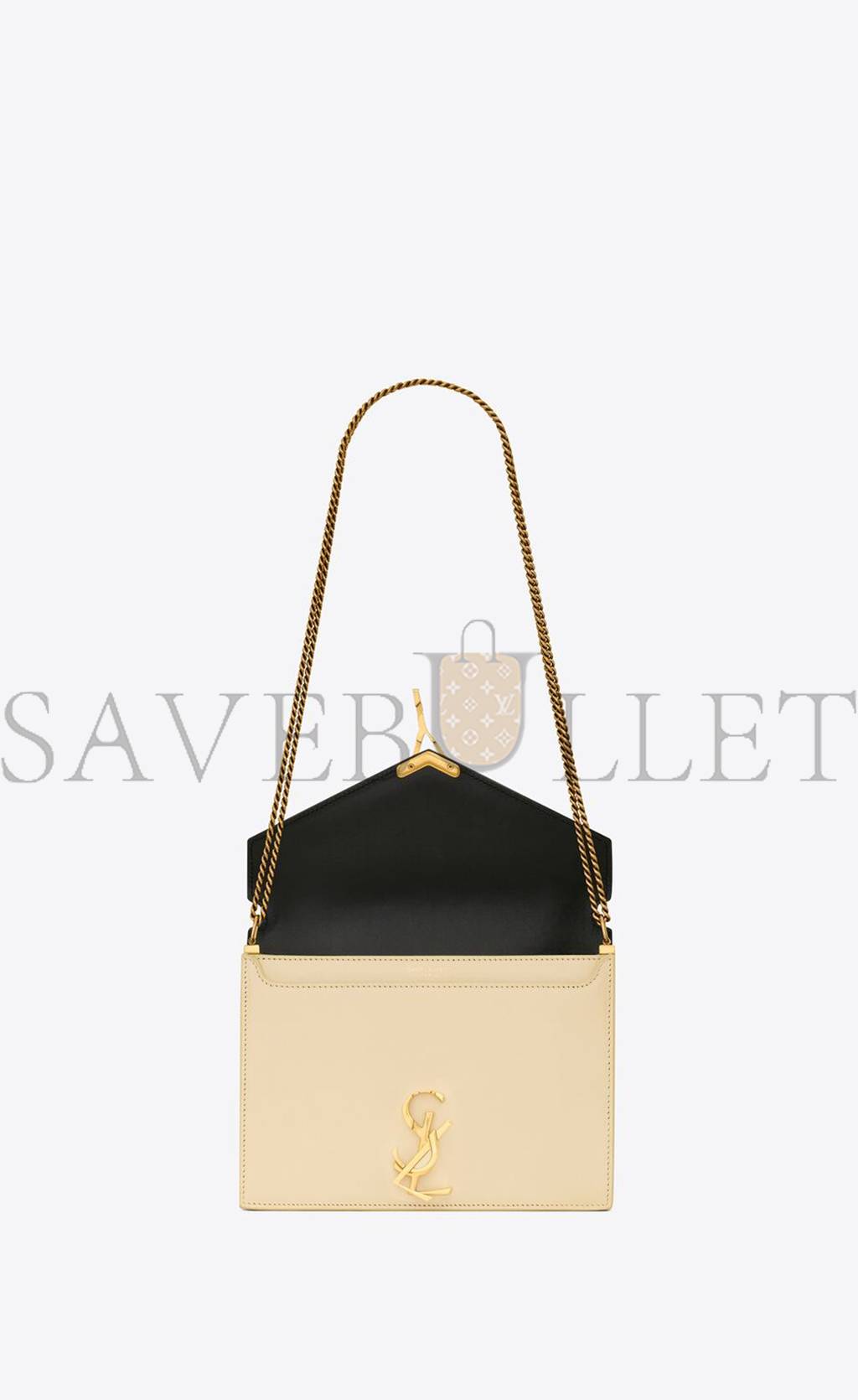 YSL CASSANDRA MEDIUM CHAIN BAG IN BOX SAINT LAURENT LEATHER 53275016C7W1089 (22*16.5*5.5cm)