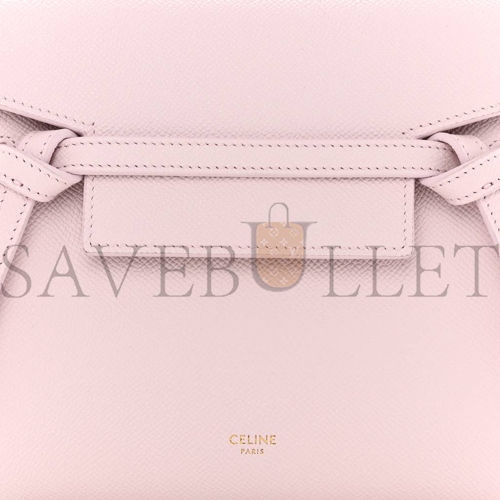 CELINE GRAINED CALFSKIN NANO BELT BAG PEONY (20*17*11cm)