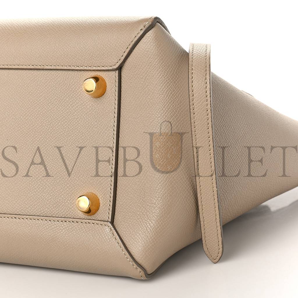 CELINE GRAINED CALFSKIN MINI BELT BAG LIGHT TAUPE (27*23*17cm)