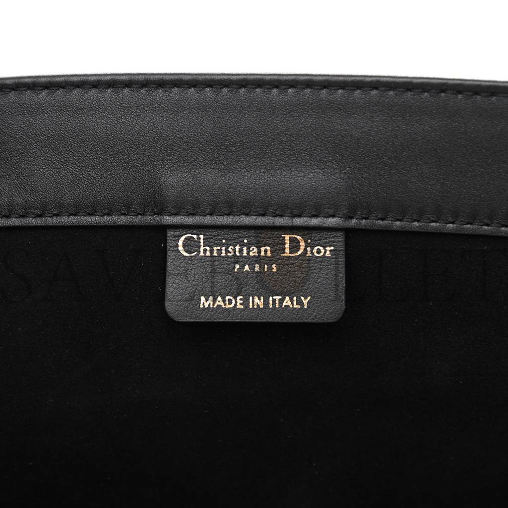 DIOR CALFSKIN EMBOSSED MEDIUM BOOK TOTE BLACK (36*27*17.1cm)