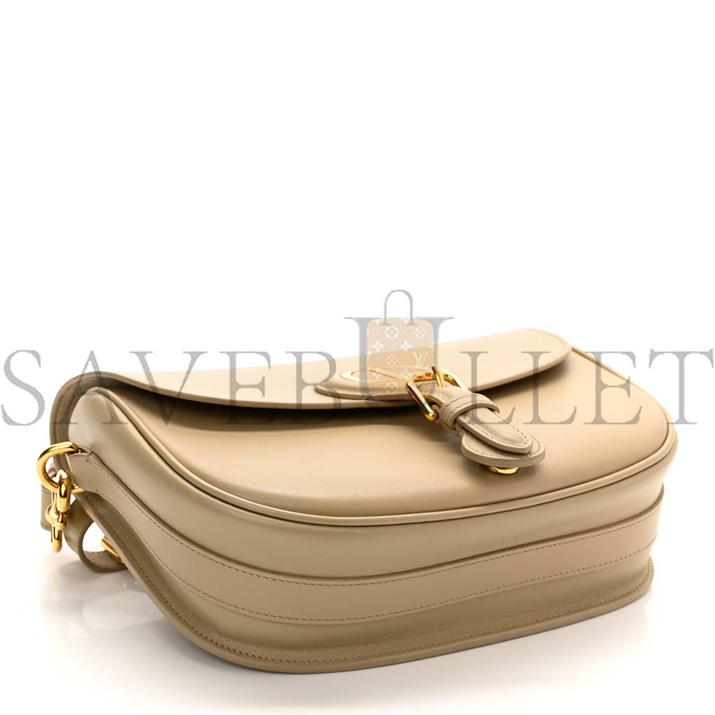 DIOR BOX CALFSKIN MEDIUM BOBBY FLAP BEIGE (22*17*6.4cm)